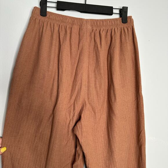 L.L Bean Women's Vintage‎ Rust Cotton Linen Drawstring Loose Fit Pants Size M - Picture 6 of 8